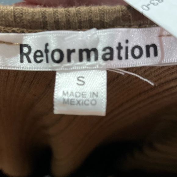 Reformation Chocolate Ribbed Tank Top - Picture 6 of 6